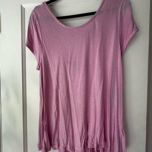 Jennifer Lopez Light Pink Short Sleeve Top